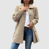 Mia - Klasický oversized kabát s knoflíky