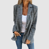 Marie - Elegantní sako s Kostkovaným Vzorem